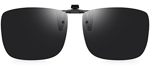 Image of CAXMAN Polarized Clip On Sunglasses Over Prescription Glasses for Men Women UV Protection