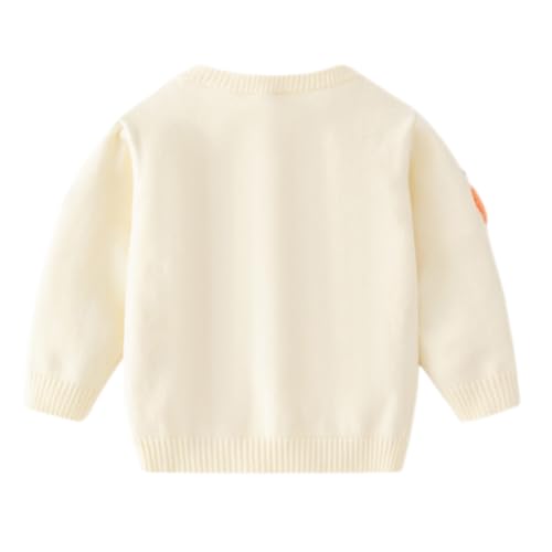 Baby Boy Girls Knit Sweater Cardigan Coat, Long Sleeved Round Neck Button Closure Tops for Toddler2