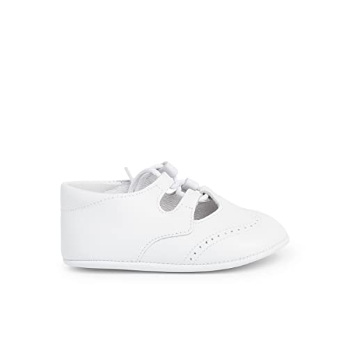 Pisamonas Zapato Inglesito Bebé De Piel Talla 17 Color Blanco