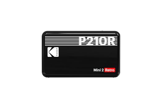 Image of KODAK Mini 2 Retro 2x3 Portable Photo Printer, 38 Sheets, Bluetooth Smartphone Printer for iPhone & Android, Instant Color Prints, 4PASS Dye Sublimation, Black (Pack of 3)