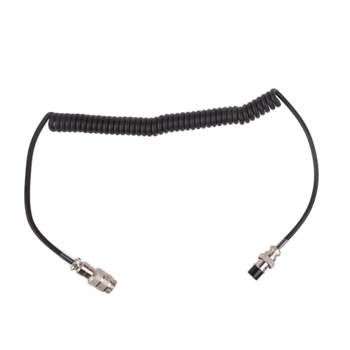 Pjeghbvop Cable alargador para micrófono CB Ham Radio Mic Alargador macho a hembra compatible radio bidireccional en espiral duradero comunicación larga duración E por E