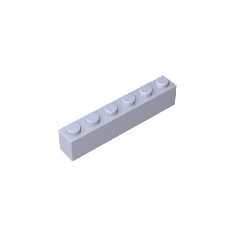 3009 Basic Bricks Brick 1x6 50 Pieces GDS-535 Compatible with Lego Building Blocks Color:light blue gray โ image 1