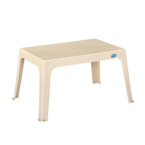Image of Nilkamal Victor Center Table | Coffee Table | Tea Table | Teapoy for Home, Living Room, Office, Cafes | Marble Beige