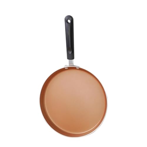 SHINEOFI Sartén Antiadherente de Aluminio de 6 Pulgadas Color Dorado Sartén para Panqueques y Filetes Mango Ergonómico Ligera para Desayuno y Cocina Diaria