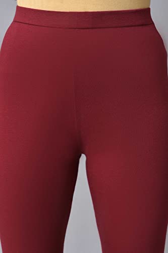 Image of W for Woman Women's Regular Fit High Rise Coral Cotton Jersey Tights