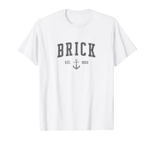 Brick New Jersey, Hombres Mujeres, Vintage Retro - Camiseta