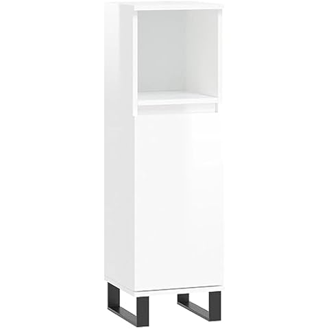 vidaXL High Gloss White Bathroom Cabinet Cover