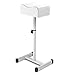 Taburete ajustable para pedicura, reposapiés de uñas, silla de manicura con diseño de cojín suave, reposapiés de pedicura para equipos de uñas Tech de uñas, salón y spa (blanco)