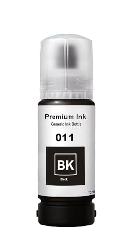 CANOFF 011/012 Compatible Refill Ink for Epson L8180 / L8160 Printer – Compatible Ink Bottle for Epson 011/012 Ink (Black 1)