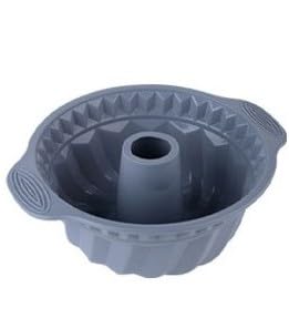 Moldes Silicona Reposteria Redondo 1Pcs | Molde Silicona Bizcocho Horno | Molde Bizcocho Freidora de Aire | Molde BIZCOCHO Agujero | Moldes Pastel Tarta | MOLDES Desmontable Antiadherente 24x11(Gris)