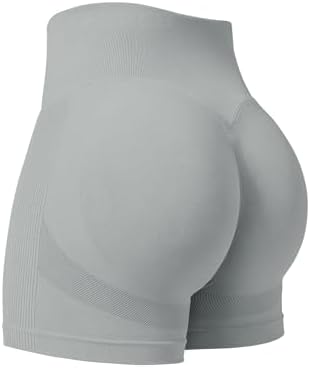 YEOREO Professional Women Workout Shorts 3.6" Scrunch Shorts Seamless High Waisted Contour Gym Yoga Biker Shorts