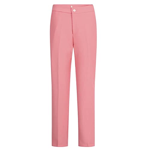 Women's 2 Piece Double Breasted Suit Set Two Button Blazer And Pants (Pink, X-Large) #TOP2