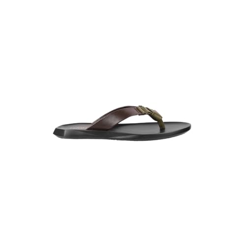 Image of Mochi Men Leather Dual-Tone Slip-On Casual Slippers (16-998)