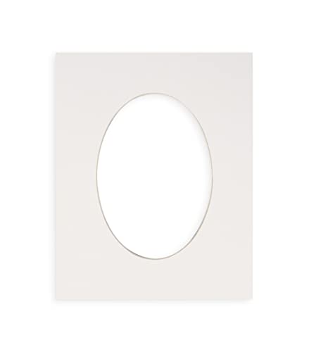 CountryArtHouse White Acid Free 12x16 Oval Picture Frame Mat with White Core Bevel Cut for 9.5x13 Pictures - Fits 12x16 Frame - Pack of 1 Matboard