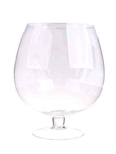 INNA-Glas XXL Stielglas Liam, klar, 38cm, Ø23cm/Ø31cm - Glasvase/Großes...