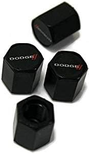 4pcs Black Dodge Tire Valve Stem Caps for Dodge Car Enthusiast