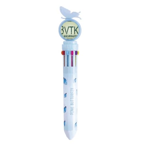 Stylo à bille rétractable multicolore avec numéro de voiture américain en pack bureau
