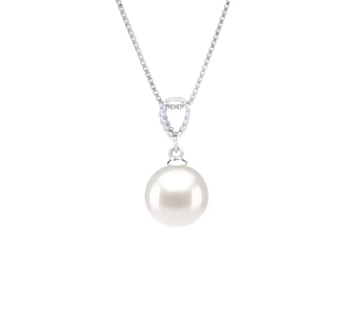 Karen White 9-10mm AAAA Quality Freshwater 925 Sterling Silver Cultured Pearl Pendant For Women