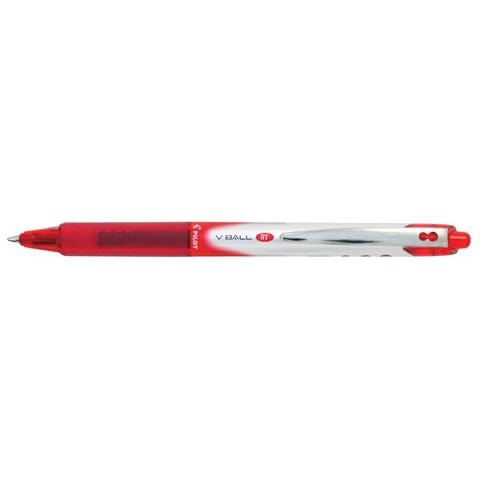 PILOT Vball 7 - Bolígrafo de tinta líquida retráctil rojo (12 unidades) Cover