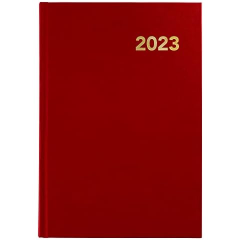 Grafoplás 70304257. 2023 Annual Diary, Page Day, Bordeaux, Vinyl Lined Covers, Hardcover and Reading Point, 14.5 x 21 cm | Bavarian Series Cover