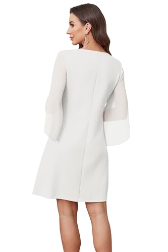 Image of RUMIA Womens Cocktail Dresses Flutter Sleeve Wedding Guest Dresses for Women 2026 Trendy