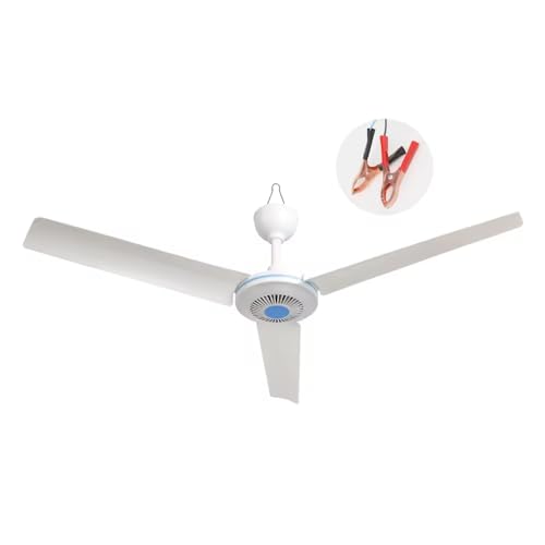 ZJSGLA 42 Inch 12V DC Gazebo Ceiling Fan solar ceiling fan for Outdoor Patio Safe Low Voltage fan