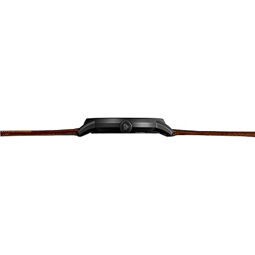 Image of slow Twelve 04 - Dark Brown Leather, Anthracite Case, Blue Dial