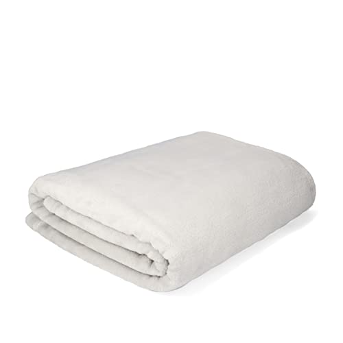 HOMLA Mukava Couverture très Douce Gris Clair 130 x 170 cm Cover