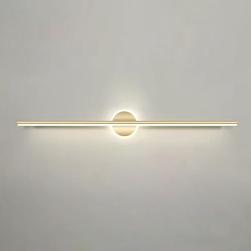 Lámpara LED para tocador de baño con Acabado Dorado, Moderna Barra de Espejo, Aplique de Pared Lineal para Espejo de tocador Interior, lámpara de Pared para tocador y baño.