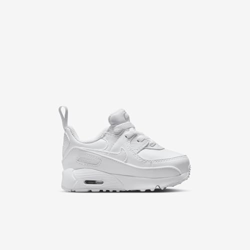 Nike Air Max 90 EasyOn Baby/Toddler Shoes (HF6359-102, Shown: White/Metallic Silver/White) Size 43