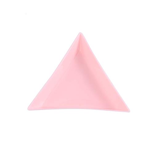Panin Triangle Bead Sorting Trays, Plastic Tray Storage Display Plate for Beads, Nail Art, Rhinestones, Gems, Diamond Paintings(pink)