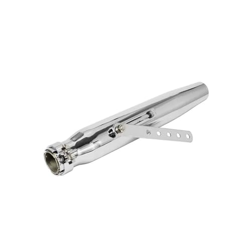 Silencieux d'échappement moto vintage galvanisé contre la rouille 430 à 550 mm