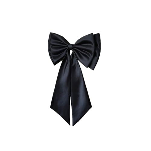 Image of Detachable Satin Bow for Wedding Dress Bowknot with Irregular Tulle Tail