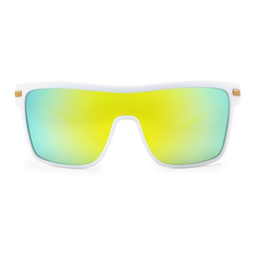 FEISEDY Flat Top TR90 Polarized Sports Sunglasses Trendy Oversized Square Shades Women Men UV400 B01043