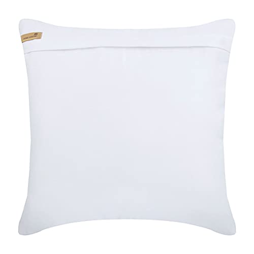 The Homecentric Cushion Cover For Sofa, Decorative Pillow Covers 12X12 Inch (30X30 Cm) White, Suede Throw Pillow Covers, Handmade Pillow Covers, Striped Pillow Covers, Contemporary - Ice Crystals #TOP2