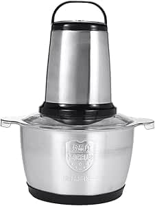 Electric Food Processor with Stainless Steel Bowl, 3L Capacity, Meat Grinde