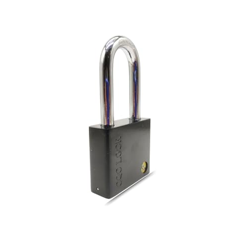 Image of Heavy Duty Keyed Lock | Hardened Steel Shackle Lock | Anti-Rust Security for Gate, Warehouse & Outdoor Use (ALT-44 Black (60MM))