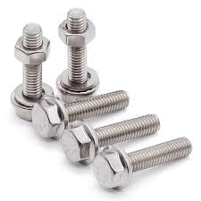 Lokmanni M6 x 35MM Stainless Steel Hexagonal Head Bolt with Nut & Washer, SS Hex Bolt Nut Washer Fastener Set for Furniture, Machine & DIY Use 15 Pcs Set (5 Nos)-image-20