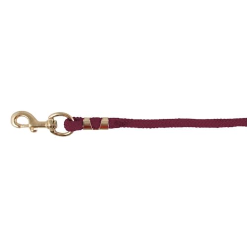 Dura-Tech 10' Nylon Lead Rope | Enhanced Length for Equestrian Excellence | Ideal for Horse Handling & Farm Use | Color Burgundy