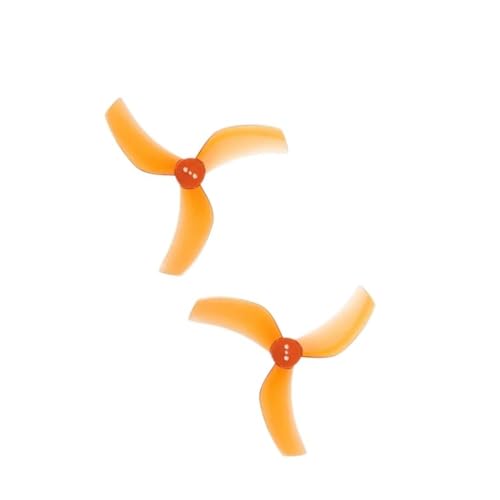 Hélices tripales D90S en polycarbonate ultra résistant pour drone FPV 3,5 pouces orange