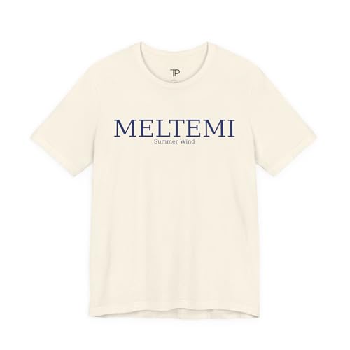 T-Shirt Meltemi Col Rond Chic Look Minimaliste Inspiré du Vent Grec Méditerranéen