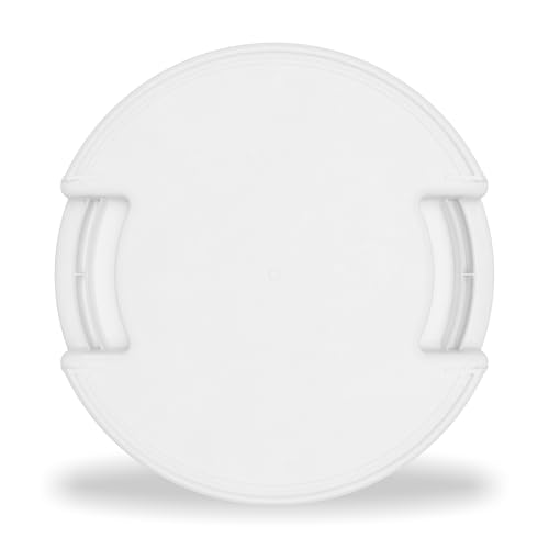 Image of Winco 10 Gallon White Heavy-Duty Round Plastic Trash Can