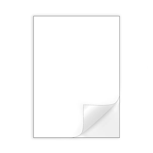 500 Hojas de Pegatinas A4, Etiquetas Autoadhesivas Imprimibles de A4 Página Completa para Impresoras de Inyección de Tinta y Impresora Láser, 210mm x 297mm