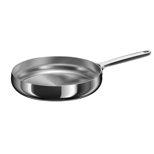 BergHOFF Home Stainless Steel Frying Pan 28cm – PFAS-Free – Universal pan for All stovetops – Induction Compatible – Frying pan