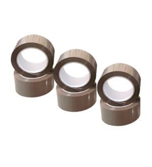 72 rotoli di nastro adesivo silenzioso marrone 48 mm x 100 metri in polipropilene (pp) silenzioso da 63 micron per imballaggio, trasloco, spedizione, bricolage, lavori industriali..