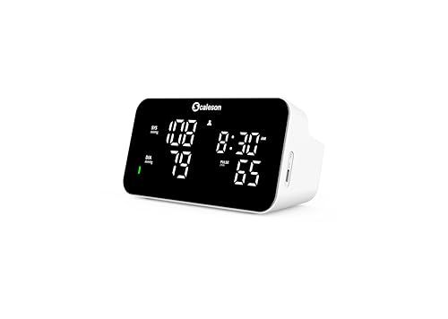 S260.10 - Tensiómetro Scaleson, medidor digital de brazo superior, compartimento para manguito, escala de la OMS, salida de voz en alemán e inglés, uso doméstico, aplicación de monitoreo, memoria 2 ×