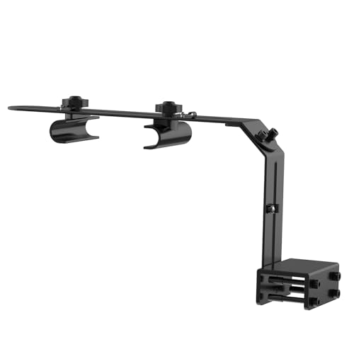 Hygger Aquarium Light Riser Fits 957 978 999 918, Universal Fish Tank Light Holder Adjustable LED Aquarium Light Mounting Bracket, Heavy Duty Aluminum Ultra Wide Base 1.7"