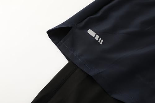 Men's Compression Leggings with Shorts Pants Two-Piece for Running and Sports Yoga3