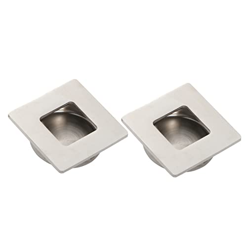 Housoutil 2個ステンレス製ドアハンドル ワードローブ引き戸用プルノブ キッチン食器棚収納キャビネット対応 マリストデザイン 無塗装属仕様 錆防止 ねじ付き