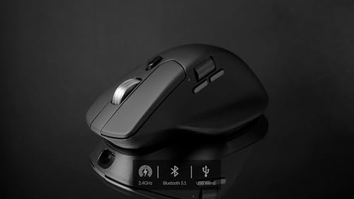 Image of Keychron M6 Wireless Mouse, 2.4 GHz /Bluetooth 5.1 /Wired Mouse, PixArt 3395 Sensor, Programmable Buttons, Side Scroll Button, Up to 26,000 DPI /650IPS, 2.8 oz (78 g), Lightweight Ergonomic Design for